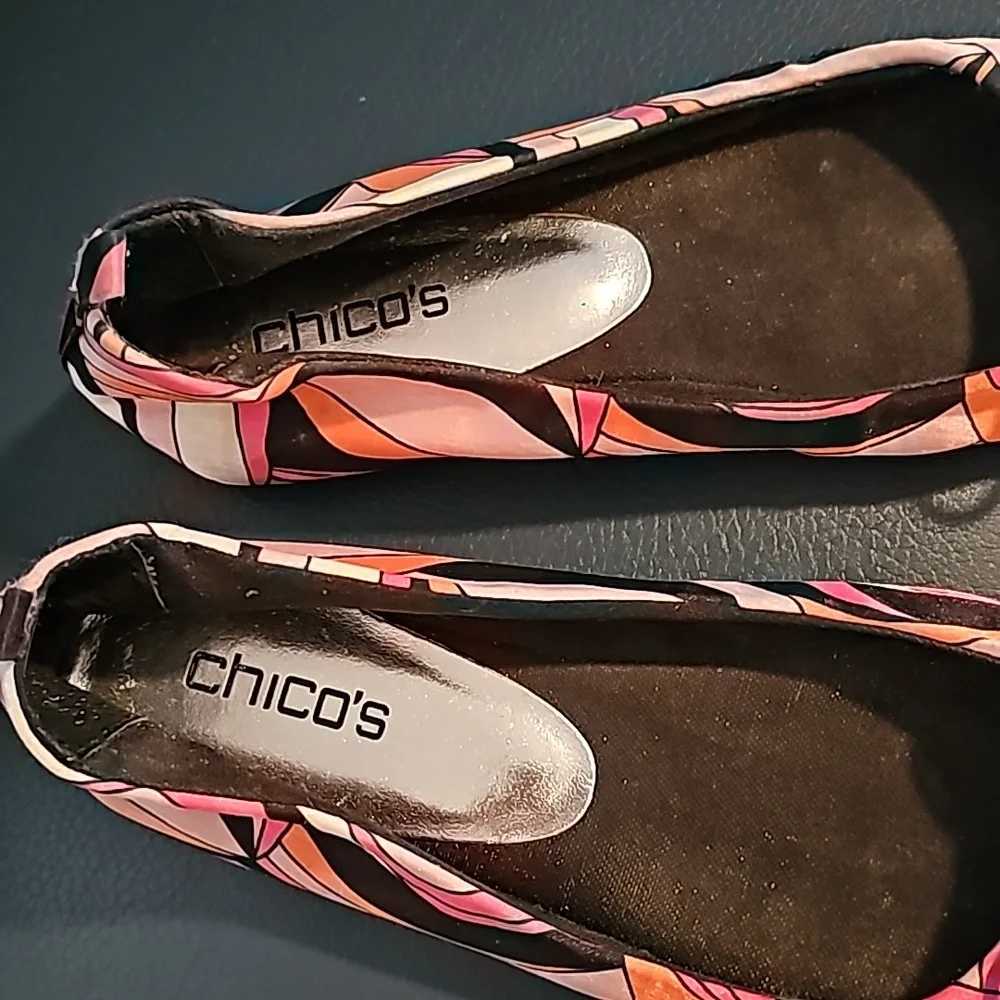 CHICOS ballet flats Groovy Silky sz 7 - Picture 2 of 6